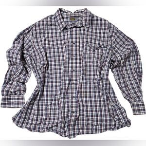 The Foundry Supply Co. Flannel Plaid Mens Button Down Shirt Size 4XL